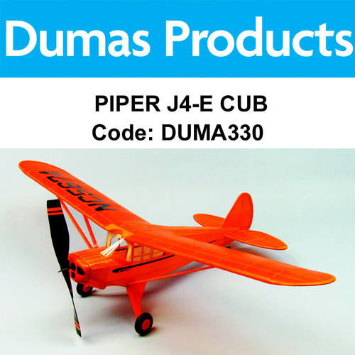 DUMAS 330 PIPER J4-E CUB COUPE 30 INCH WINGSPAN RUBBER POWERED