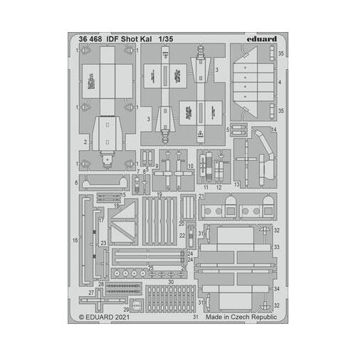 Eduard 1/35 IDF Shot Kal Photo etched parts