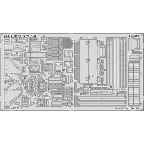 Eduard 1/35 M4A3 (76)W Photo etched parts