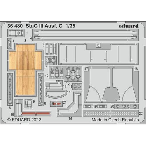 Eduard 1/35 Stug III Ausf. G (Miniart) Photo Etch Set [36480]