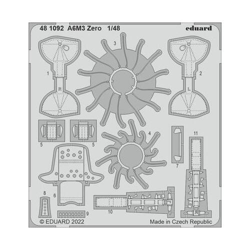 Eduard 1/48 A6M3 Zero Photo etched set [481092]