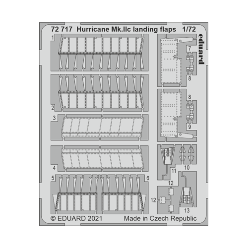 Eduard 1/72 Hurricane Mk. IIc landing flaps Photo etched parts