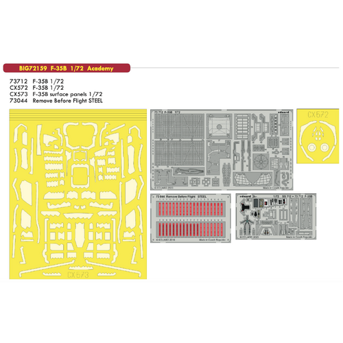 Eduard 1/72 F-35B Photo etch set (Academy) Big Ed