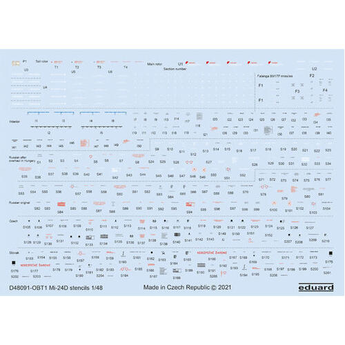 Eduard 1/48 Mi-24D stencils