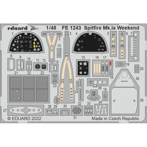 Eduard 1/48 Spitfire Mk.Ia Weekend Zoom set for Eduard [FE1243]