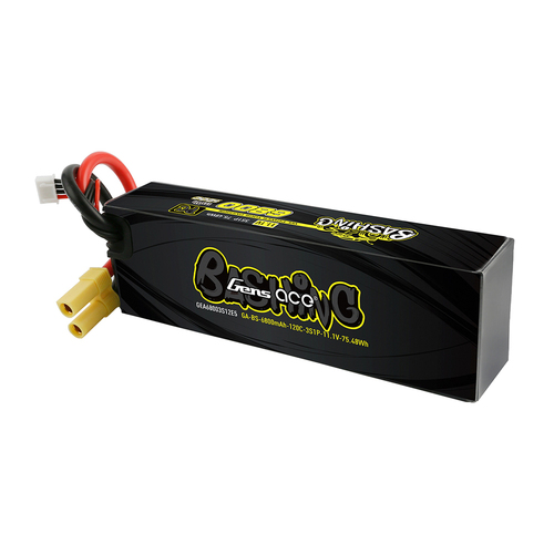 Gens Ace 3S Bashing 6800mAh 11.1V 120C Hard Case LiPo Battery (EC5)