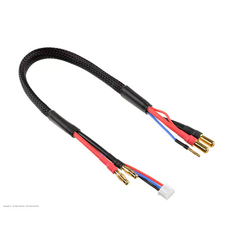 Revtec - Charge/Balance Lead - 5mm Bullit Connector 2S - Charger 2S XH Connector - 2mm Bullit Connector - 14AWG Silicon Wire - 30cm - 1 pc