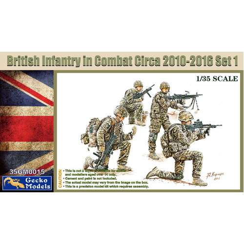 Gecko 1/35 British Infantry In Combat Circa 2010~2016 Set 1 Plastic Model Kit