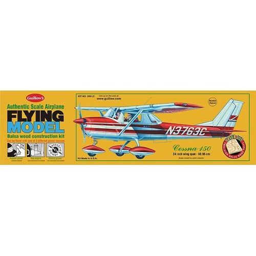 Guillow's Cessna 150 - Laser Cut Balsa Plane Model Kit