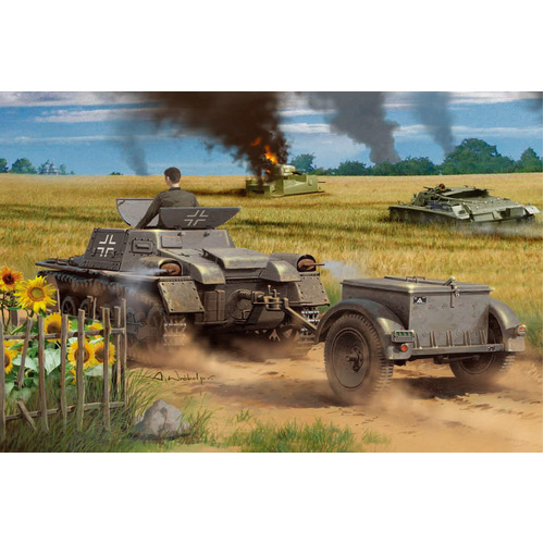 HobbyBoss 1/35 Munitionsschlepper auf Panzerkampfwagen I Ausf A with Ammo Trailer Model Kit [80146]