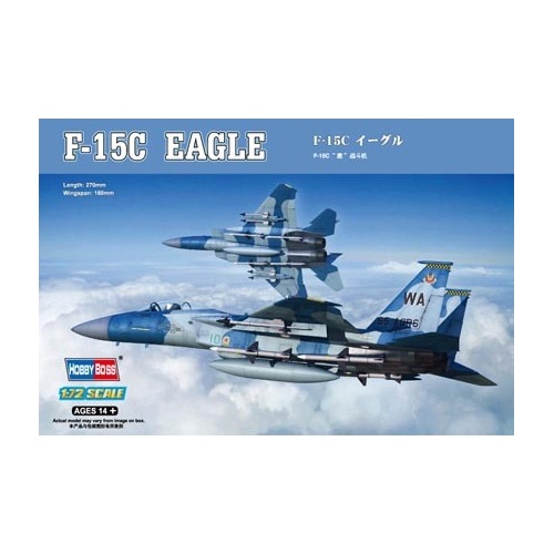 HobbyBoss 1/72 F-15C Eagle Fighter Plastic Model Kit [80270]
