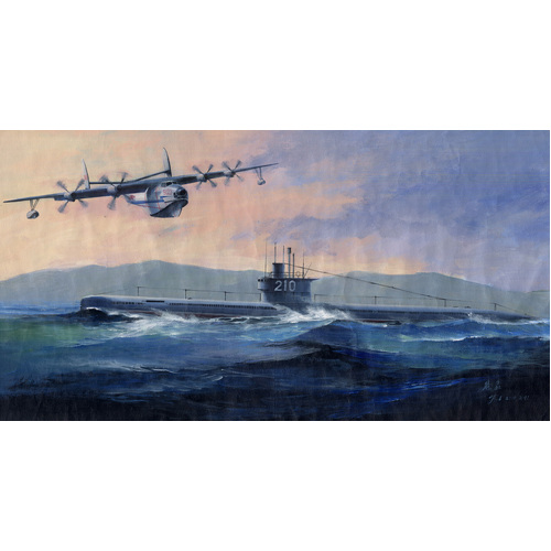 HobbyBoss 1/350 PLAN Type 033 Submarine & SH-5 Plastic Model Kit [83515]