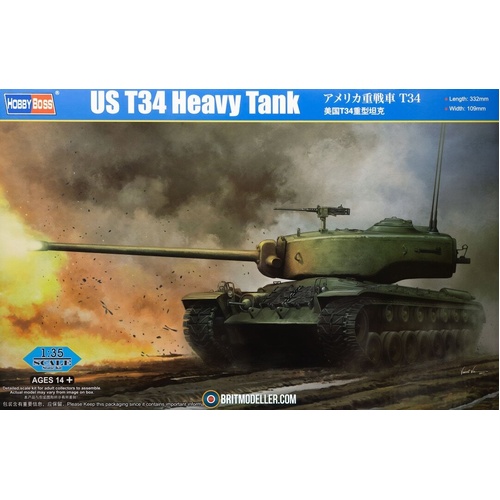 HobbyBoss 1/35 US T34 Heavy Tank Plastic Model Kit