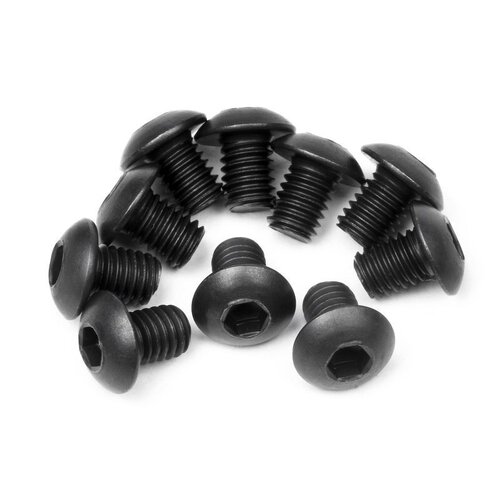 HPI Button Head Screw M3X4mm (Hex Socket/10Pcs) [100558]