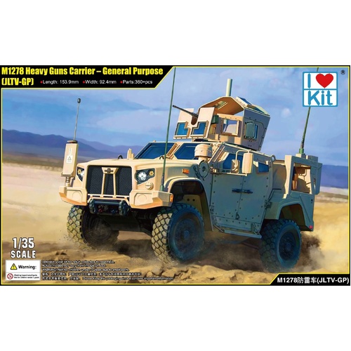 I Love Kit 1/35 M1278 Heavy Guns Carrier – General Purpose (JLTV-GP) Plastic Model Kit [63536]