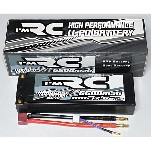 iM RC 6600MAH 100C 7.6V 2S HARDCASE LIPO BATTERY - IM201