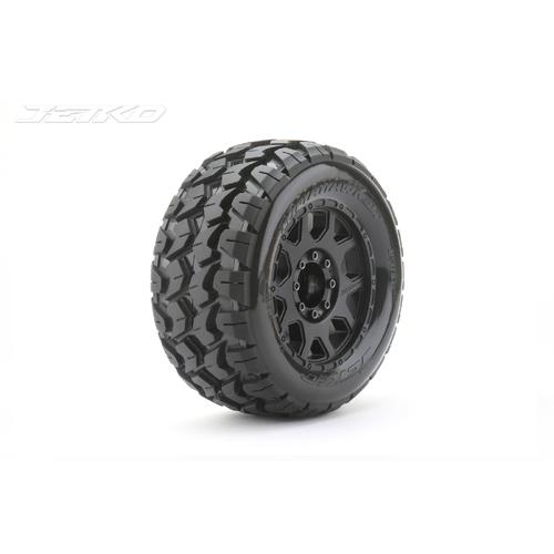 Jetko 1/8 MT 3.8 EX-TOMAHAWK Tyres (Claw Rim/Black/Medium Soft/Belted/17mm 0 o/s) [1801CBMSGBB1]