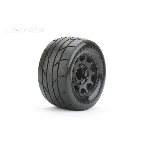 Jetko 1/10 MT 2.8 EX-SUPER SONIC Tyres (Claw Rim/Black/Med Soft/Narrow/12mm 0 o/s) [2804CBMSGNB1]