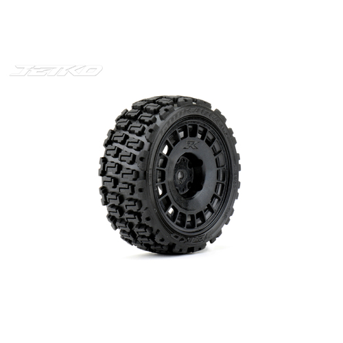 Jetko 1/10 Rally COURAGIA Tyres (Radial Rim/Black/Super Soft) (4pcs) [3202RBSSG]