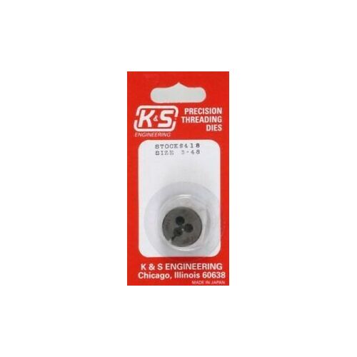 K&S 418 3-48 THREADING DIE (1 PIECE)