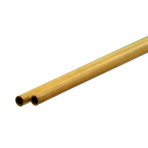 K&S 8121 SOFT BRASS FUEL TUBE (12IN LENGTHS) 1/8IN (1 TUBE PER CARD)