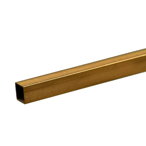 K&S 8155 SQUARE BRASS TUBE .014 WALL (12IN LENGTHS) 1/4IN (1 TUBE PER CARD)