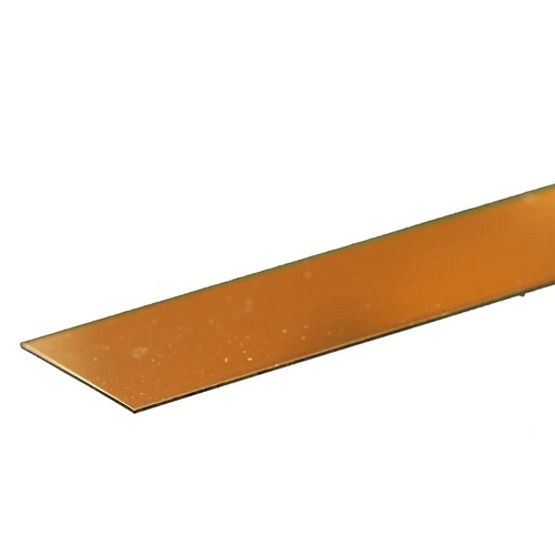 K&S 8232 BRASS STRIPS (12IN LENGTHS) .016IN X 1IN (1 STRIP PER CARD)