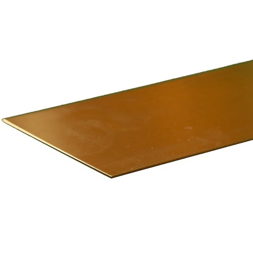 K&S 8239 BRASS STRIPS (12IN LENGTHS) .025IN X 2IN (1 STRIP PER CARD)