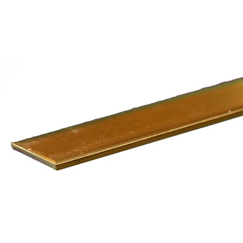 K&S 8247 BRASS STRIPS (12IN LENGTHS) .064 X 3/4IN (1 STRIP PER CARD)