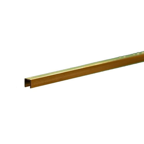 K&S 9885 BRASS CHANNEL (300MM LENGTHS) 1/8IN (1 PIECE PER CARD)