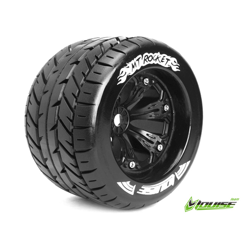 MT-Rocket 1/8 Monster Truck Tyres Black