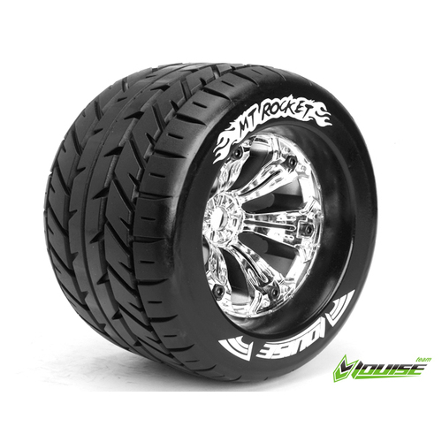 MT-Rocket 1/8 Monster Truck Tyres Chrome