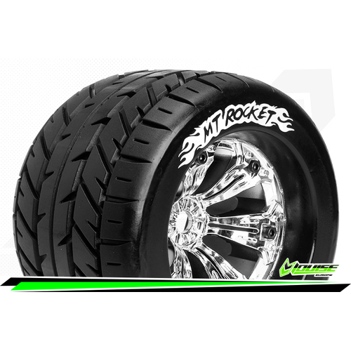 MT-Rocket 1/8 Monster Truck Tyres Chrome