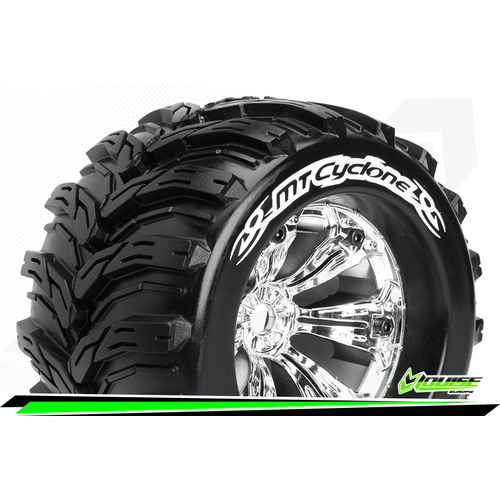 MT-Cyclone 1/8 Monster Truck Tyres Chrom