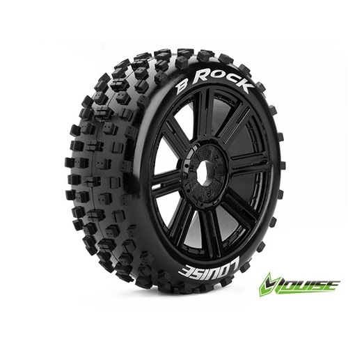 B-Rock 1/8th Buggy Tyre BLK/spoke