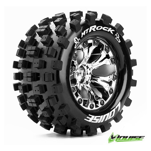 MT-Rock 2.8 tyre w/rim Chrome 12mm hex