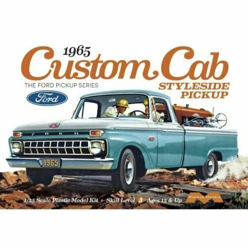 Moebius 1/25 1965 Ford F-150 Custom Cab Pickup Plastic Model Kit [1234]