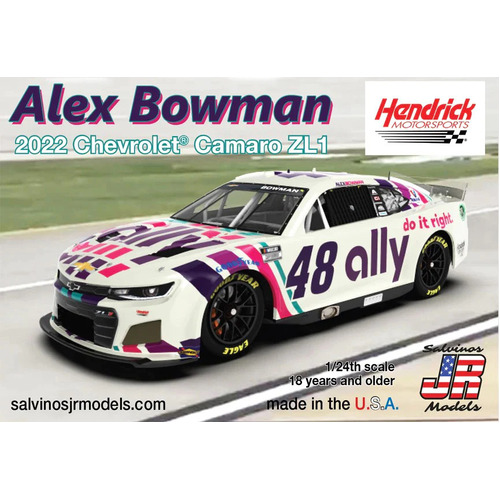 Salvinos J R 1/24 Hendrick Motorsports Alex Bowman 2022 Camaro Plastic Model Kit