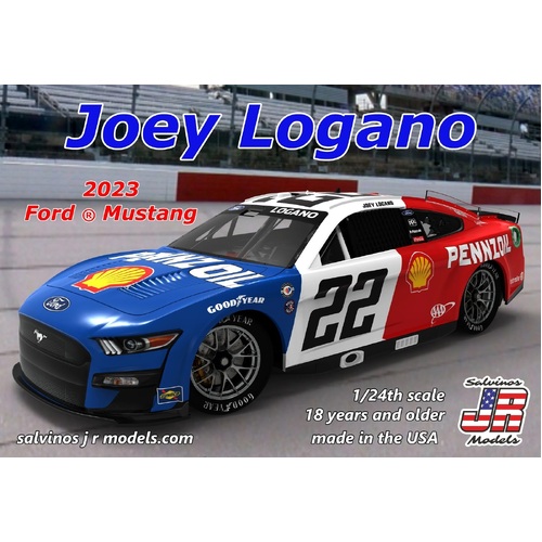 Salvinos J R 1/24 Team Penske 2023 Joey Logano Ford Mustang "Throwback" Plastic Model Kit