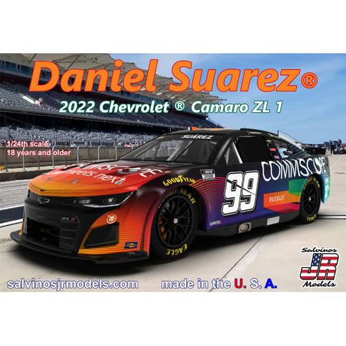 Salvinos J R 1/24 Trackhouse Racing Daniel Suarez 2022 Camaro Plastic Model Kit