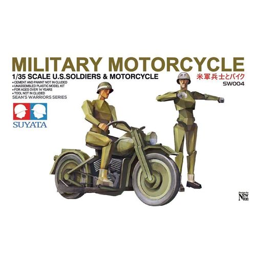 Suyata Military Motorcycle Plastic Model Kit