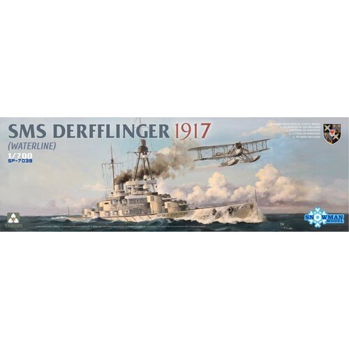 Takom 1/700 SMS Derfflinger 1917 (Waterline) w/3D printed FF-33E (Snowman) Plastic Model Kit [SP-7039]