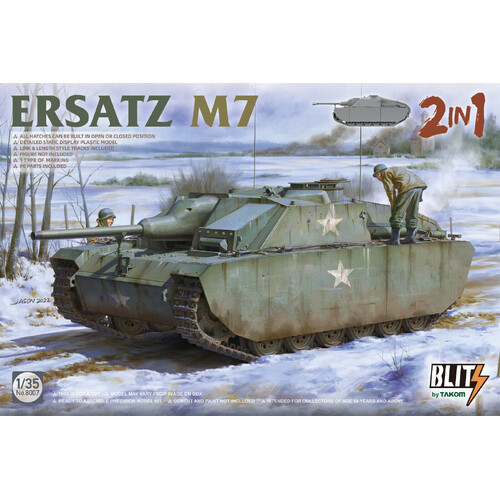 Takom 1/35 Ersatz M7 2 in 1 Plastic Model Kit [8007]