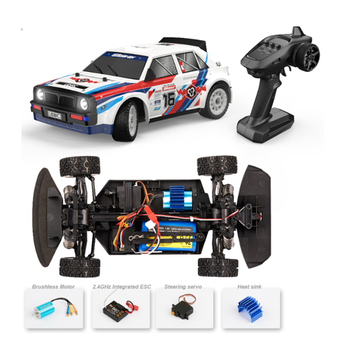 1:16 2.4G Brushless High Speed Car, 3 Speed mode, Adjustable Electronic stability control, Drift & circuit tyres included