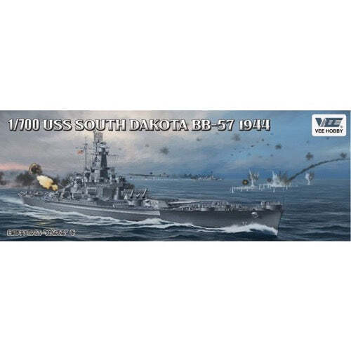 Vee Hobby 1/700 South Dakota Battleship BB-57 1944 Plastic Model Kit